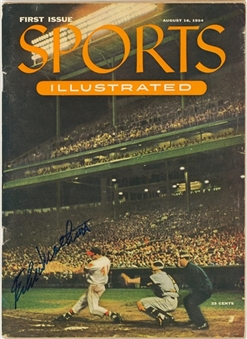 1954 Eddie Mathews Signed First Edition Sports Illustrated Magazine from 8/16/54 (JSA)